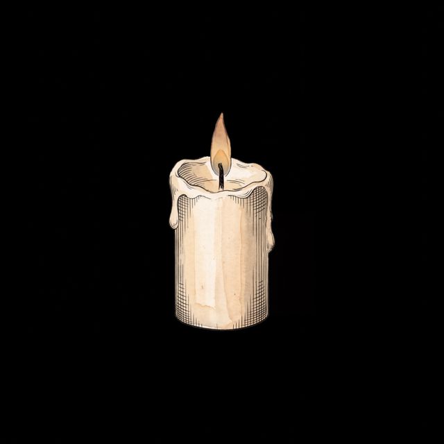 Illustration of a burning candle