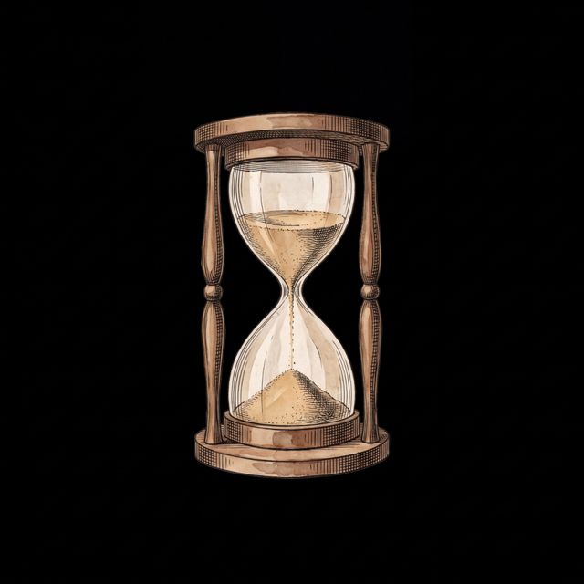 Illustration of an hourglass