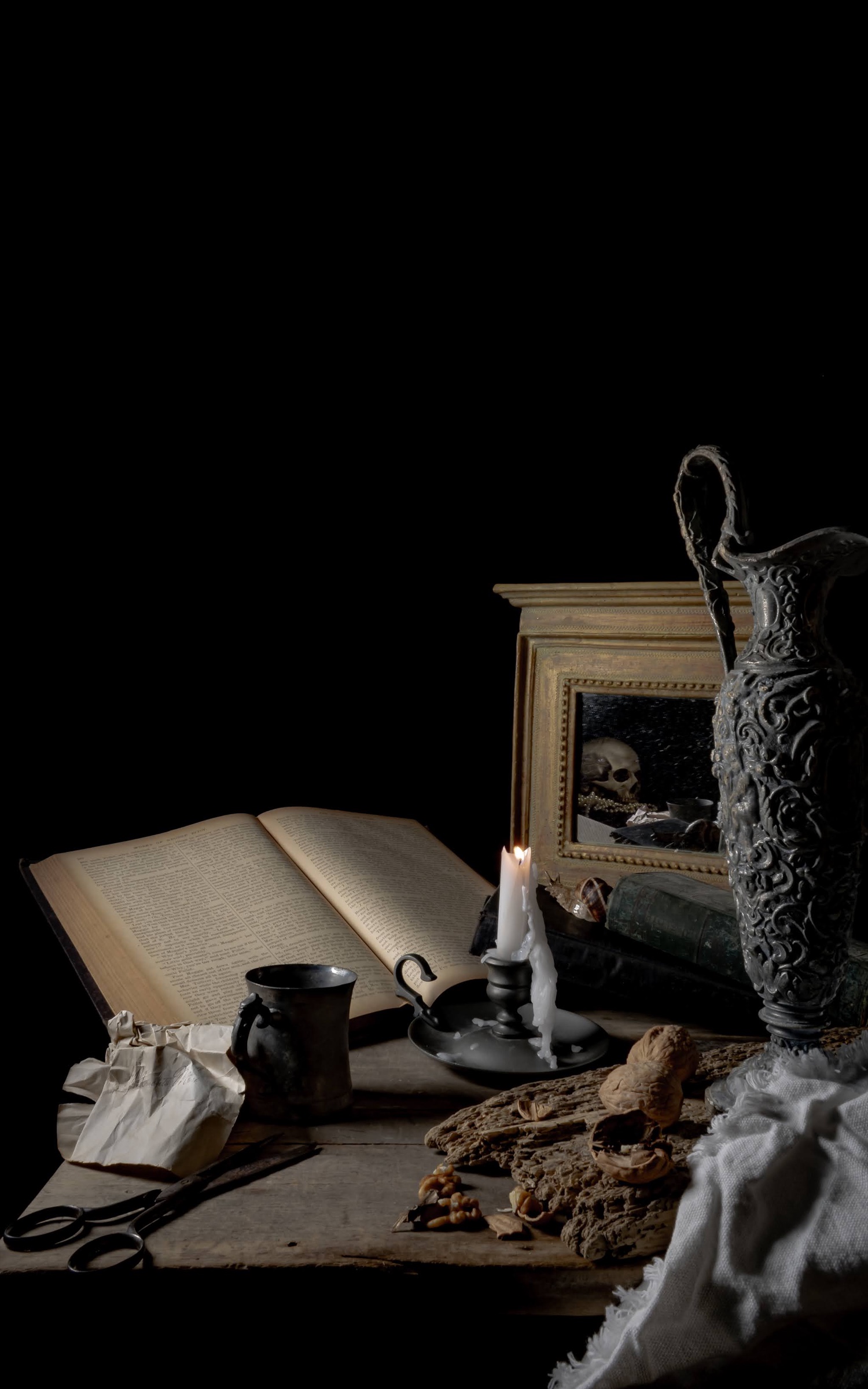Still Life w/ Candle & Mirror — archival pigment print, Adam Gedney