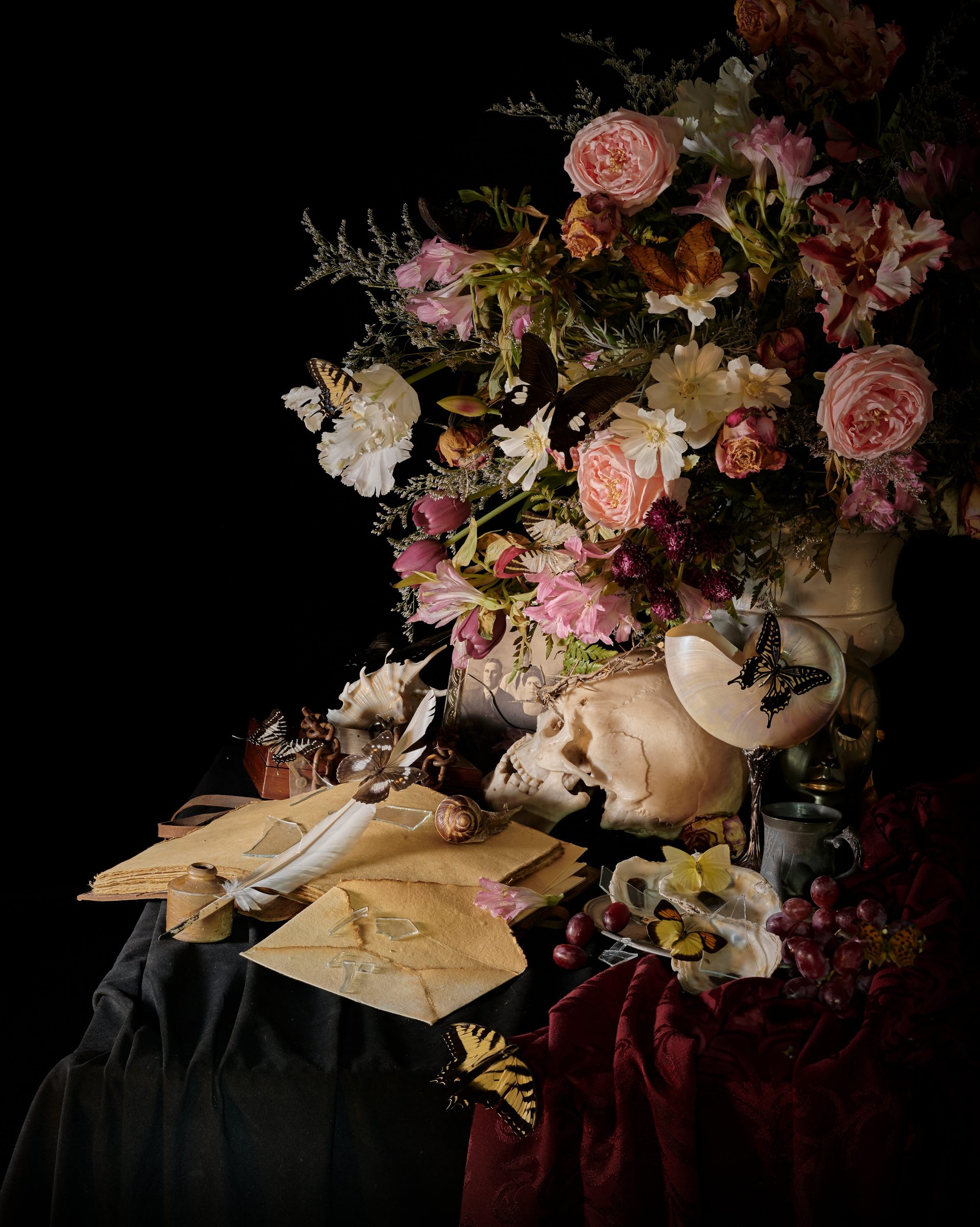 With Butterflies and Flowers — archival pigment print, Adam Gedney